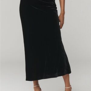 Tilda Maxi Split Skirt: Velvet